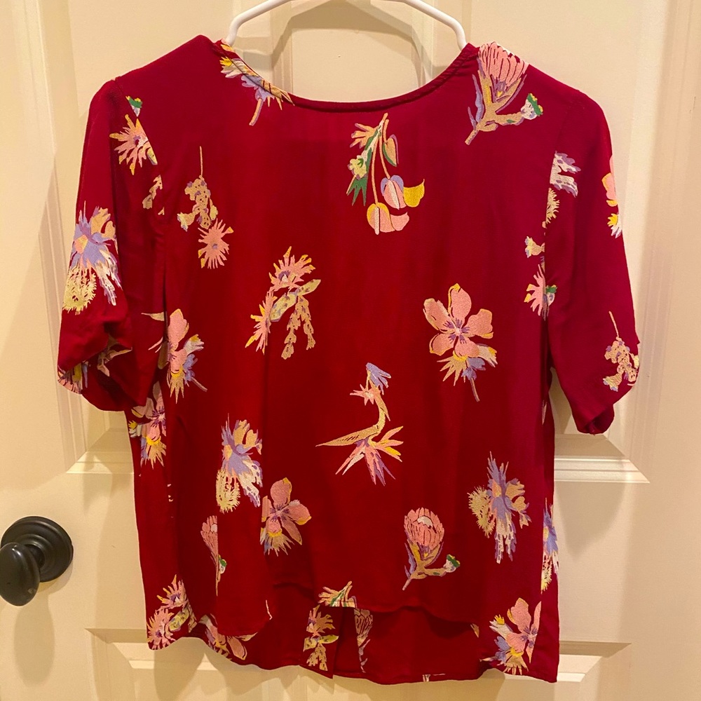 Deep Red Madewell Top